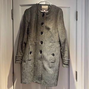 Banana Republic Houndstooth Wool Coat